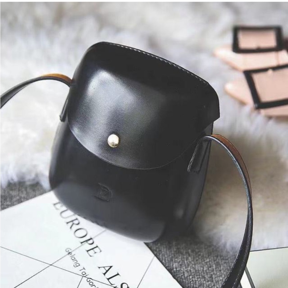 Mini PU Leather Crossbody Bag.